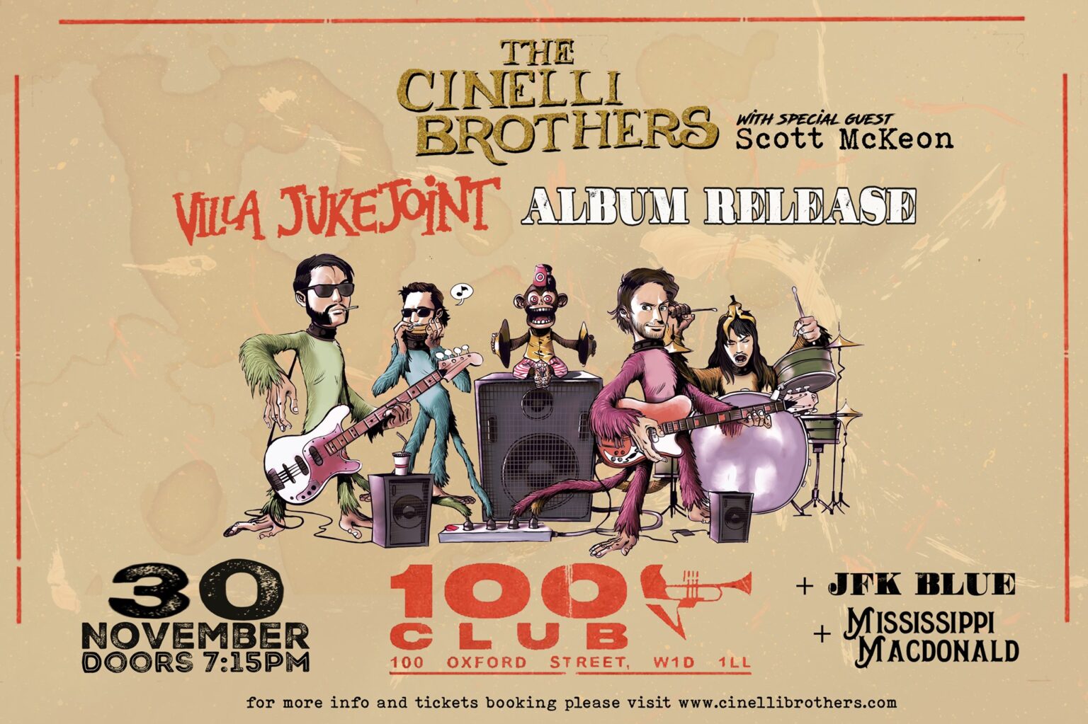 THE 100 CLUB | TUESDAY BLUES: THE CINELLI BROTHERS