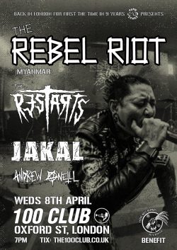 REBEL RIOT LONDON SHOW Flyer